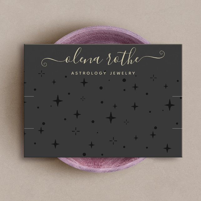 Carte De Visite Bracelet en étoile céleste Zodiac noir (Créateur téléchargé)