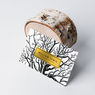 Carte De Visite Bracelets Abstraits en or noir rustique