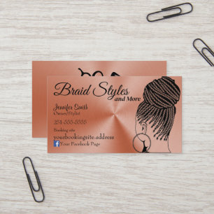 Carte De Visite Braidage rose Gold