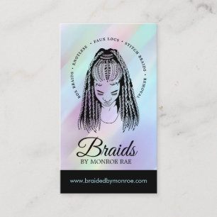 Carte De Visite Braider à cheveux - Braids - Braile - Styliste - 