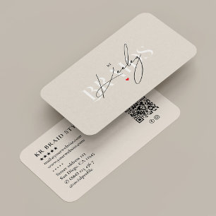 Carte De Visite Braids Coiffeuse Styliste Signature Elégante Sable