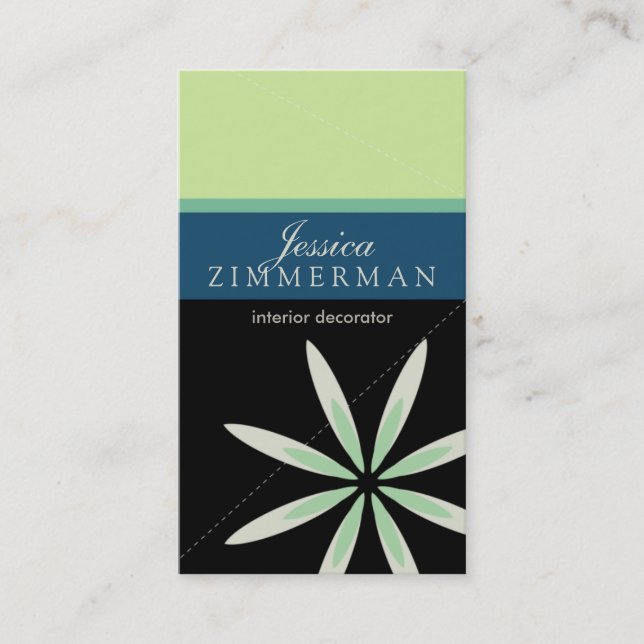 Carte de visite branché Bliss Seafoam (Devant)