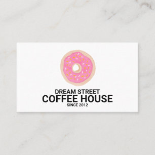 Carte de visite branché de la boulangerie Donut