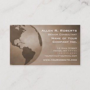 Carte De Visite Branche globale des Amériques de commerce