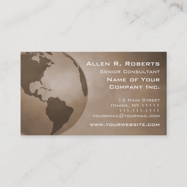 Carte De Visite Branche globale des Amériques de commerce (Devant)
