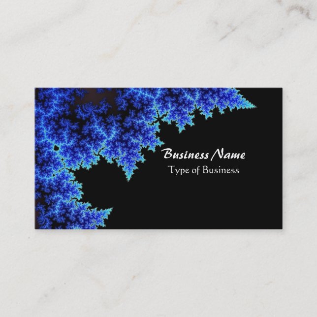 Carte De Visite Branches Classieuses Bleues et Noires (Devant)
