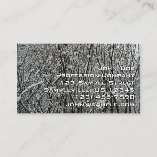 Carte De Visite Branches enneigées hiver abstrait