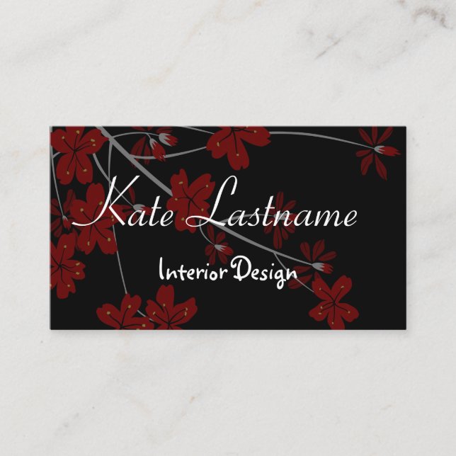 Carte De Visite Branches florales (Devant)
