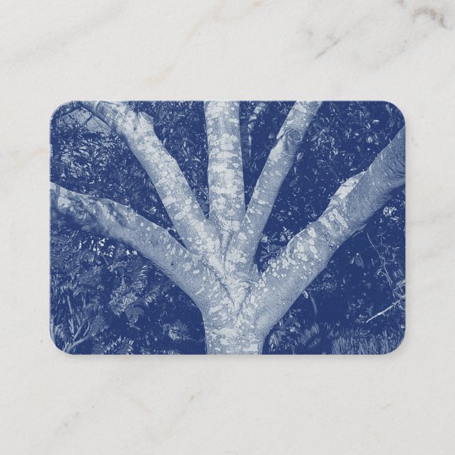 Carte De Visite Branches fourrées - Effet Cyanotype (Devant)