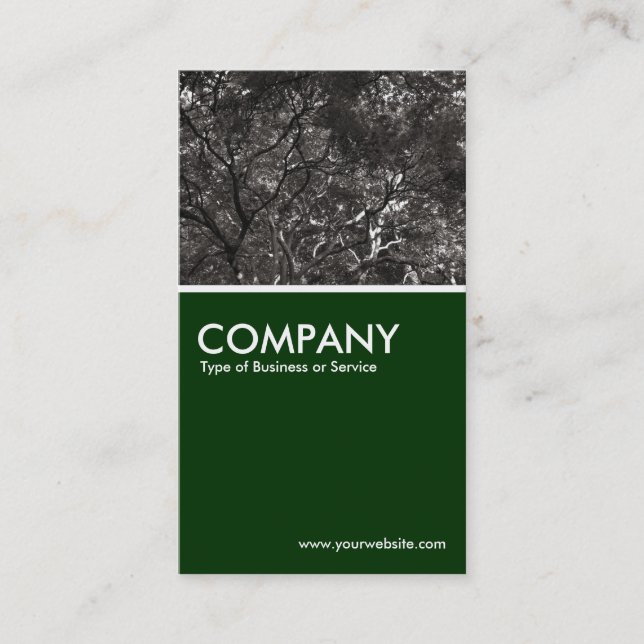 Carte De Visite Branches japonaises 01 - Vert foncé (Devant)