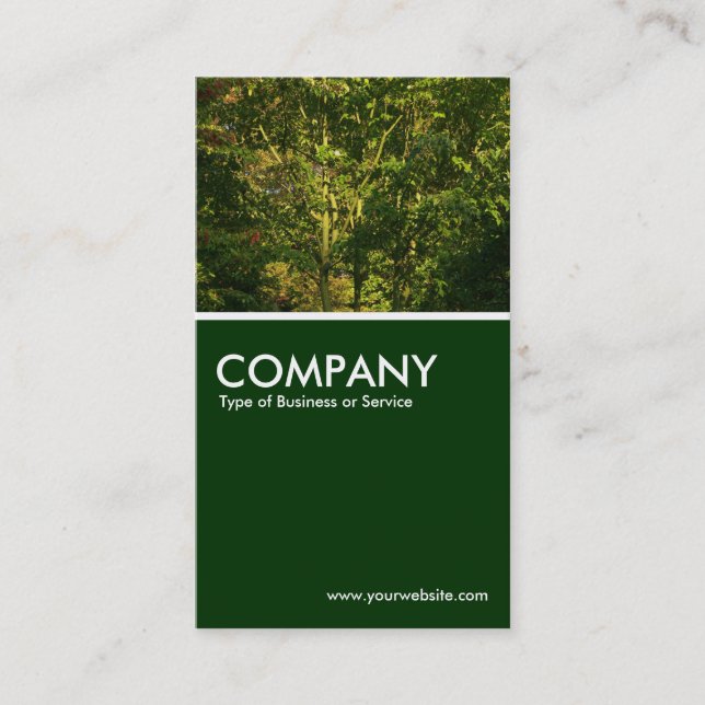 Carte De Visite Branches japonaises 05 - Vert foncé (Devant)