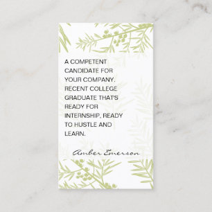 Carte De Visite Branches Juniper