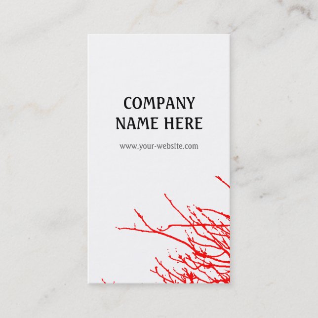 Carte De Visite Branches rouges (Devant)
