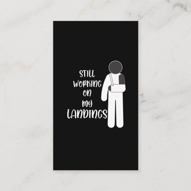 Carte De Visite Bras brisé, mieux vaut Stuntman Kid (Devant)