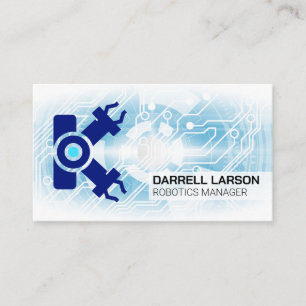 Carte De Visite Bras robotique   Arrière - plan technologique