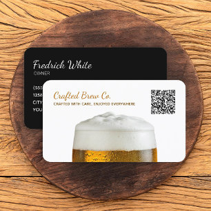 Carte De Visite Brasserie artisanale Bière personnalisée QR