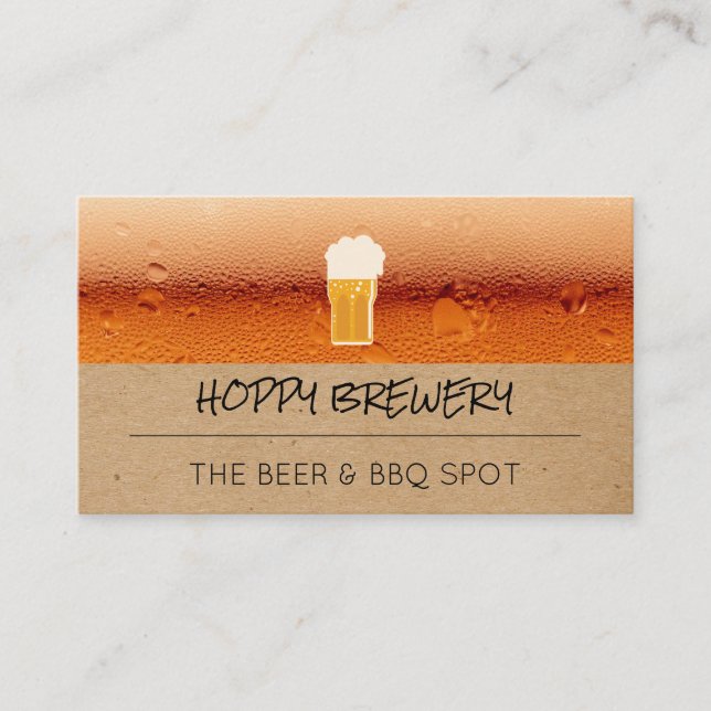 Carte De Visite Brasserie | Maison de pub | Chope à bière (Devant)
