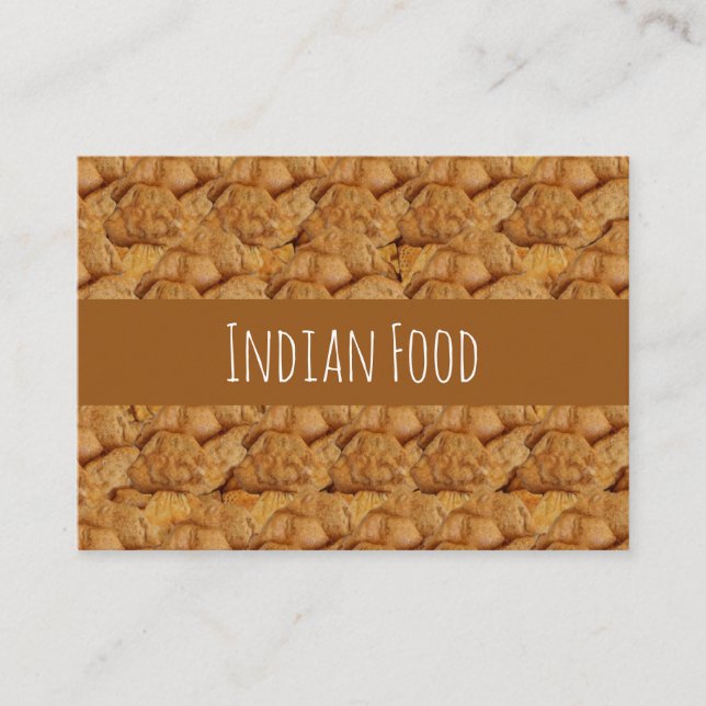 Carte De Visite Breadfruit Fritters Alimentation indienne (Devant)