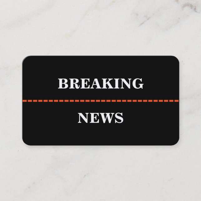 Carte de visite Breaking News (Devant)
