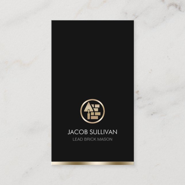 Carte De Visite Brick Stone Mason Masonry Construction (Devant)