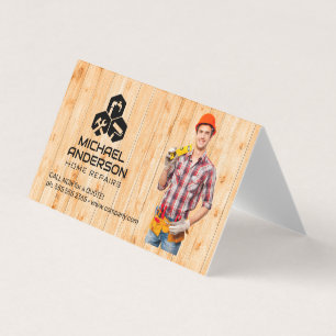 Carte De Visite Bricoleur avec ceinture à outils Réparations à d