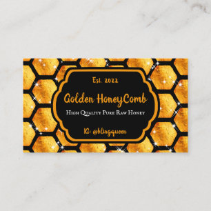 Carte De Visite Bright Gold Pureraw Farm Glitz Honeycomb