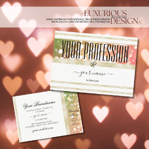 Carte De Visite Bright Vert Parties scintillant rose Bijoux Bordur