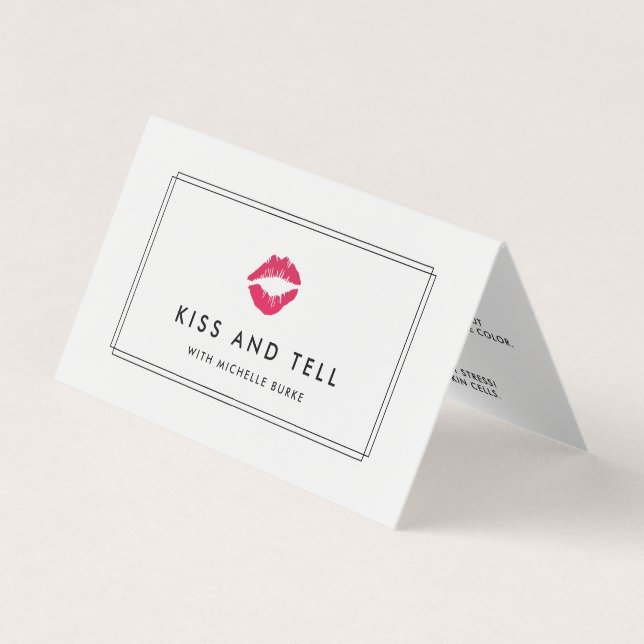 Carte De Visite Brillant Kiss Lip Produit Distributeur Conseils et (Devant)