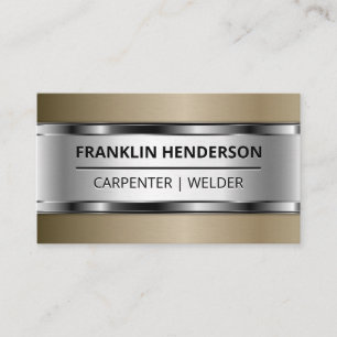 Carte de visite brillant métallique