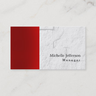 Carte De Visite Brique murale rouge élégant unique