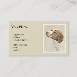 Carte De Visite Brittany Peinture - Cute Original Chien Art