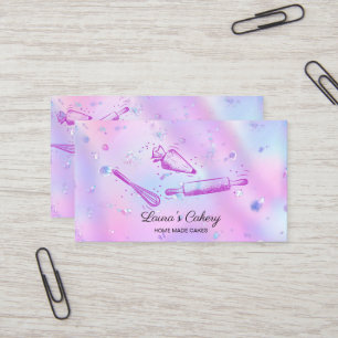 Carte De Visite broche à rouler & whisky cupcake Bakery Iridescent