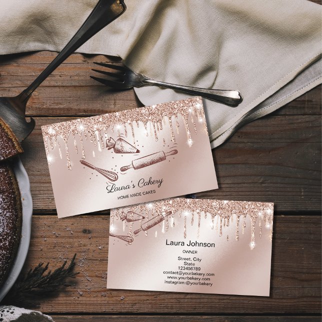 Carte De Visite broche à rouler & whisky cupcake Boulangerie Déchi (Créateur téléchargé)