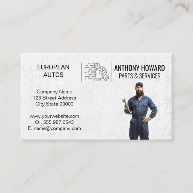 Carte De Visite Broche de retenue mécanique automatique | Services (Devant)