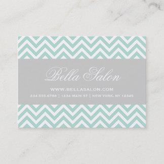 Carte De Visite Broches Chevron Moderne Mint & Grey