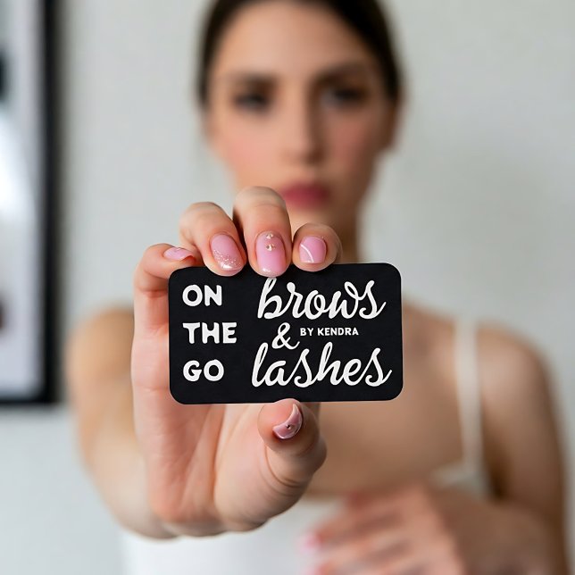 Carte De Visite Broches mobiles (Mobile Lashes Brows Business Cards)