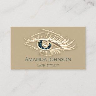 Carte De Visite Brochures professionnelles logo maquillage doré mo