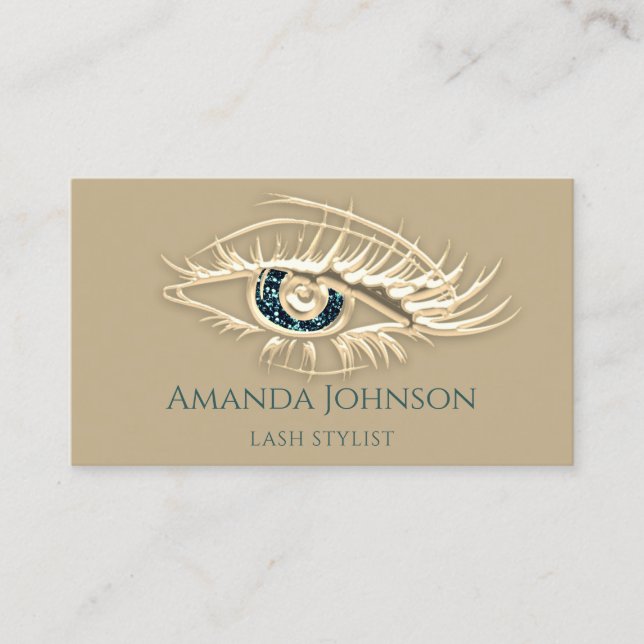 Carte De Visite Brochures professionnelles logo maquillage doré mo (Devant)