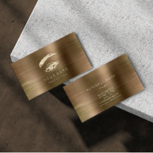 Carte De Visite Brochures professionnelles maquillage oeil doré Br