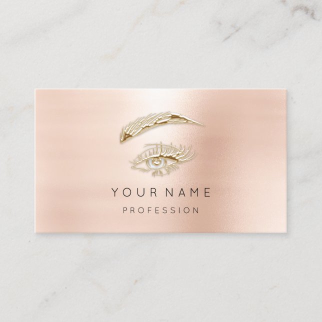 Carte De Visite Brochures professionnelles Maquillage OEil Or Blus (Devant)