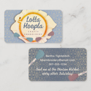 Carte De Visite Broderie salon de couture de fil de cerceau