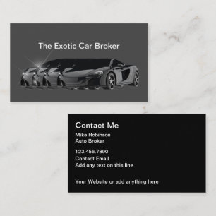 Carte De Visite Broker auto Exotic Classy