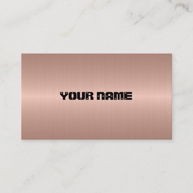 Carte De Visite Bronze acier inoxydable métal 3 (Devant)