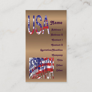 Carte De Visite Bronze Américain USA Créez Votre Propre