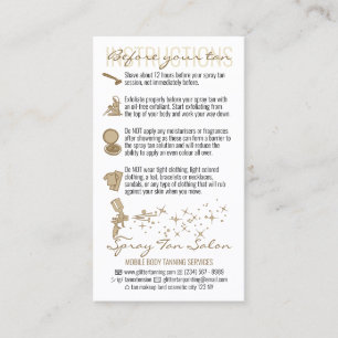 Carte De Visite Bronze Avant L'Instruction Après Soin Spray Tannin