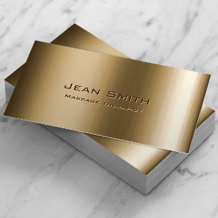 Carte De Visite Bronze en métal de thérapeute de massage