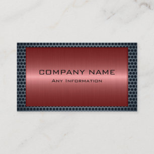 Carte De Visite Bronze métallique acier inoxydable Gris Trou Look