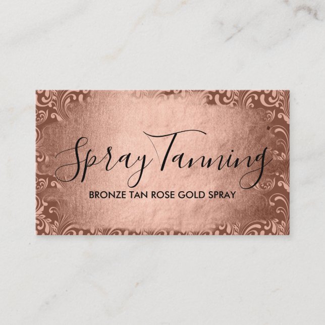 Carte De Visite Bronze Rose Gold Spray Tan (Devant)