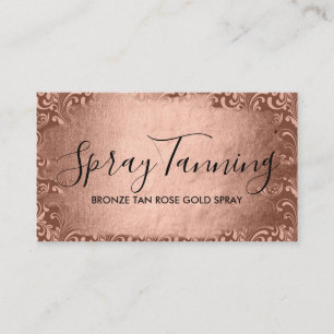 Carte De Visite Bronze Rose Gold Tourbillon Pulvérisation Bronzant