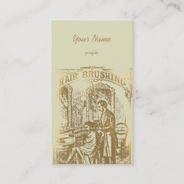 Carte De Visite brossage de cheveux vintage (Devant)